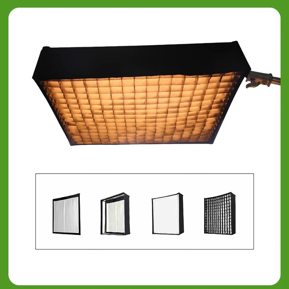 SH 3200-5600k Adjustable Photography Softbox 63x63cm With Honeycomb Comes And Light Panel Grid For Video Studio，Studio Shot