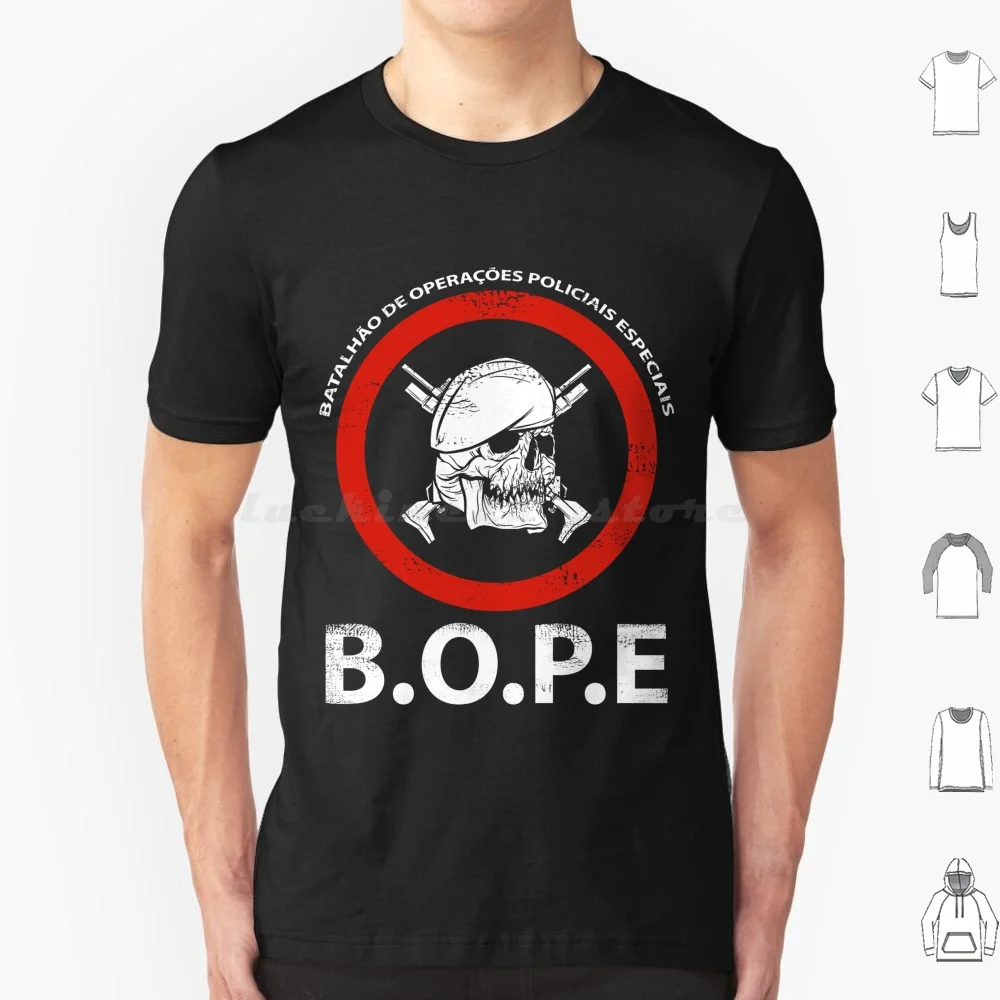 Bope Brazil Police Special Forces T Shirt Big Size 100% Cotton Bope Battalion Of Special Operations Brazil Special Forces