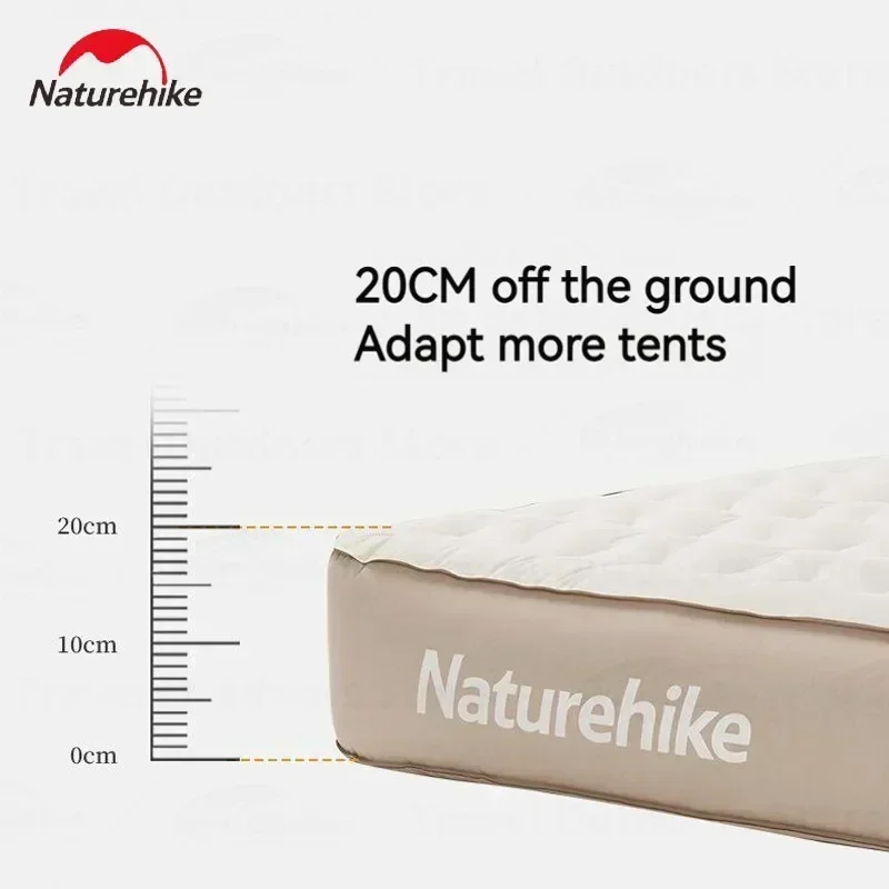 Imagem -02 - Naturehike-outdoor Tenda Cama Inflável 23 Pessoas 20cm de Espessura Camping Colchão Built-in Bomba de ar Portátil Inflação Altura