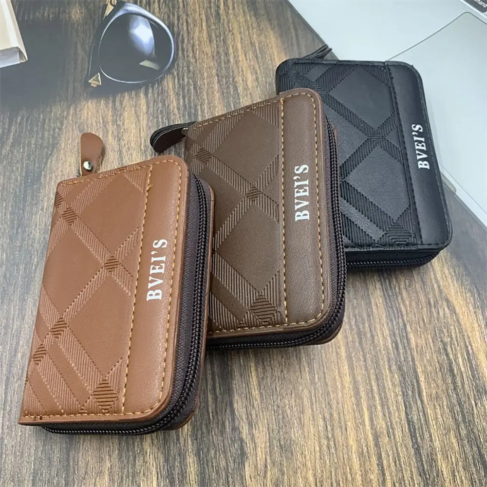 New Anti-theft Organ Wallet 11 Card Slots Couple Style Short Wallet PU Leather Multifunctional Pocket Bag Women Men