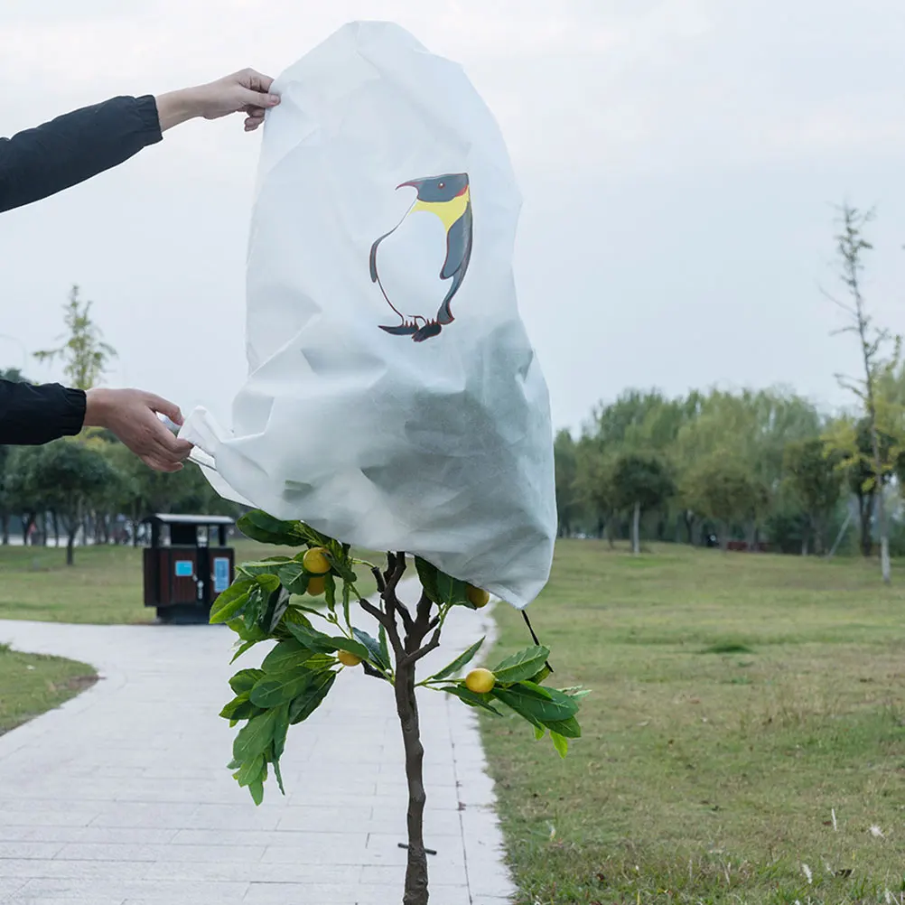 

Freeze Cover Non Woven Plant Protection Bag White Fabric Garden Protector Winter Shrub Cover Frost Proof Plant Bags Moisture