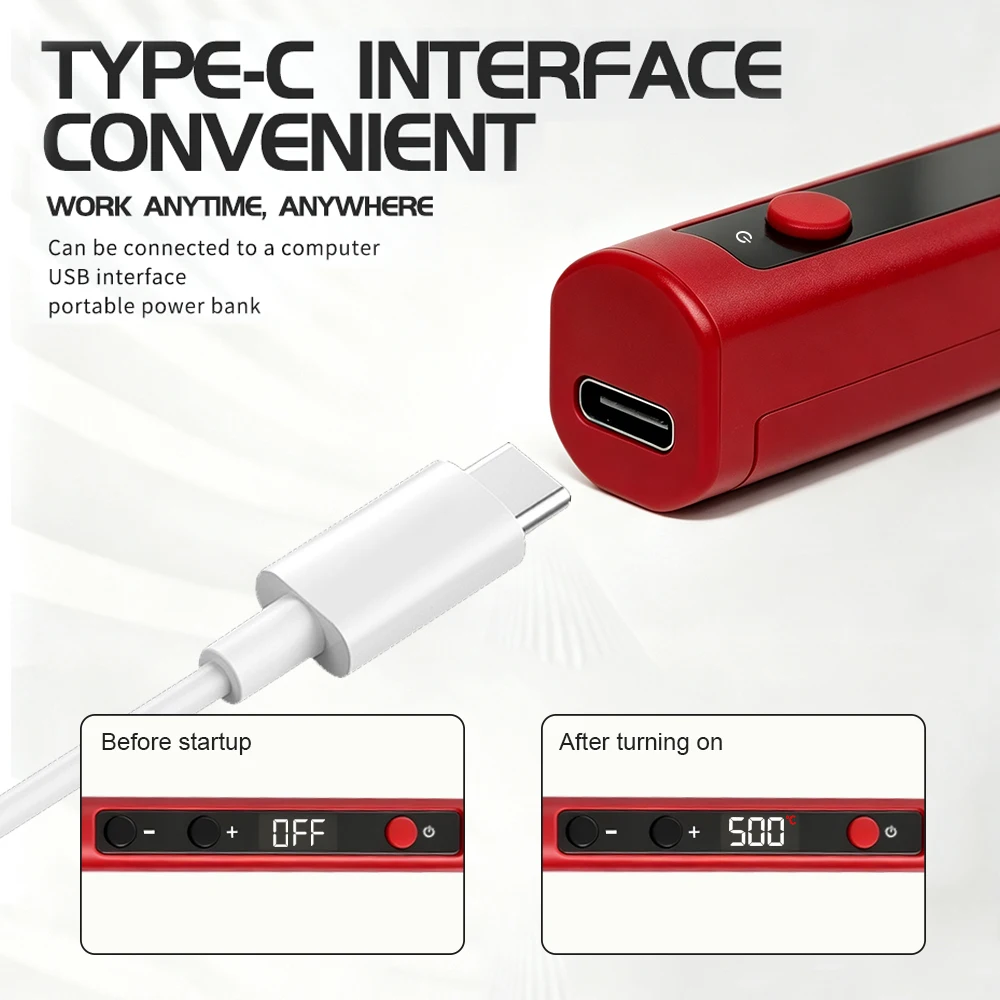T65/C153 USB Digitaler Lötkolben Typ-C Digitaler Elektrischer Lötkolben mit Einstellbarer Temperatur DIY Heizung Reparatur Schweißwerkzeug – Detail 22