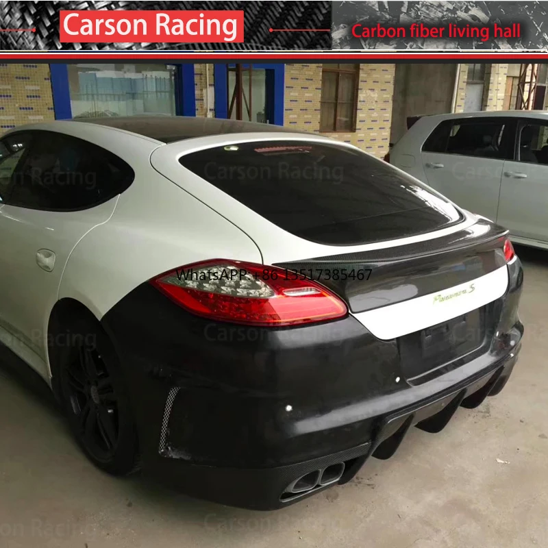 High Quality Real Carbon Fiber Spoiler Wing Trunk Lip for 2009-2016 Porsche for Panamera 970 Stylish Rear Boot Cover Car Styling
