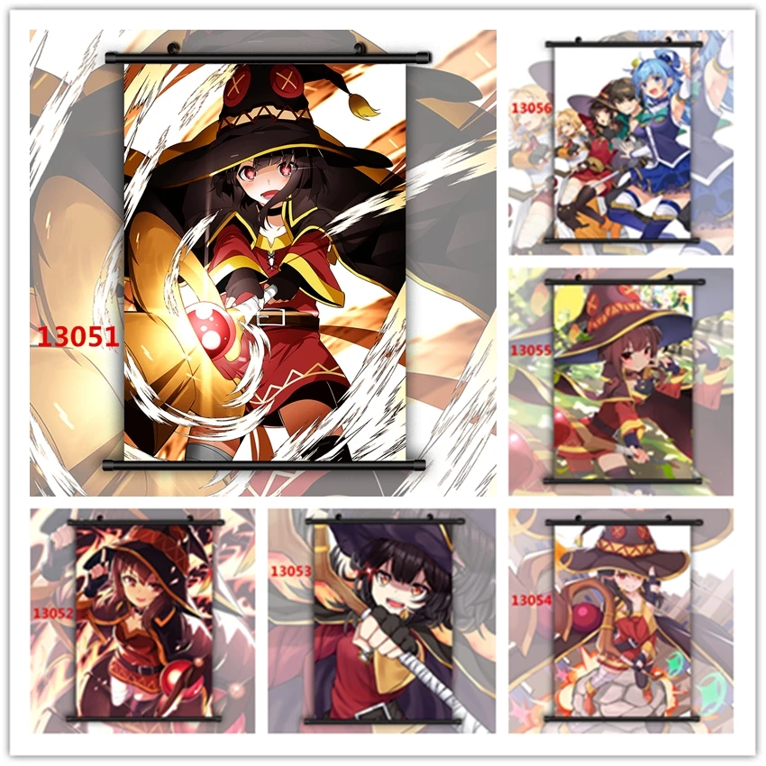 Anime Cartoon Posters Print Canvas Pictures Wall Art for Home Decoration Konosuba Aqua Darkness Megumin Canvas Painting No Frame