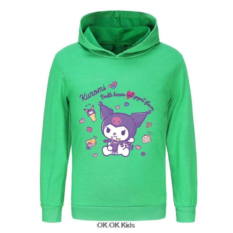 Spring Lovely Kuromi Melody Clothes Kids Hoodies Baby Girls Long Sleeve Outerwear&Coats Boys Hoody Sweatshirt