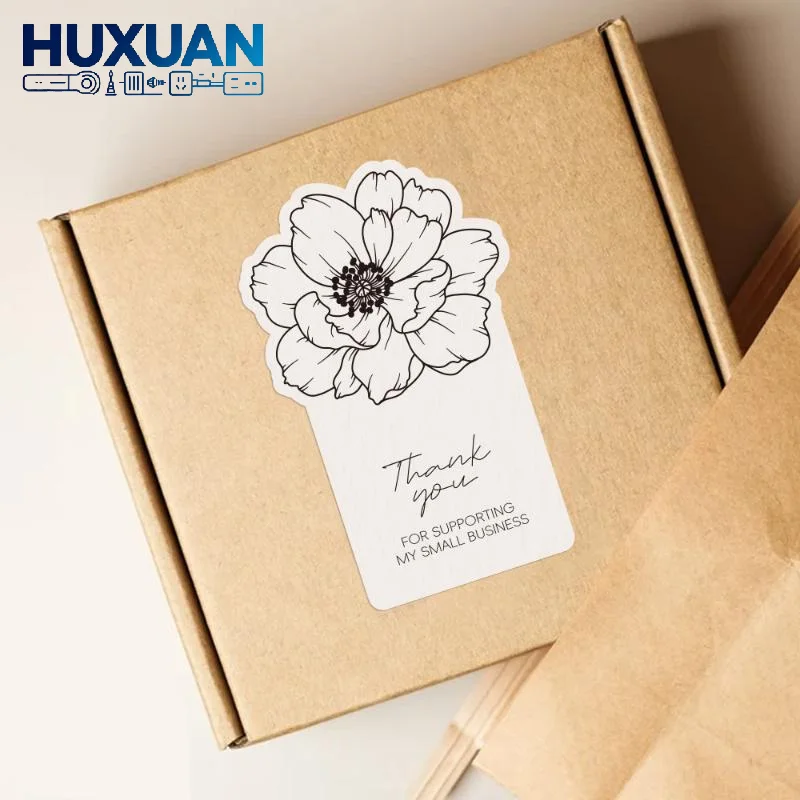 Irregular Flower Rectangular Stickers 50Pcs Waterproof Self-Adhesive Decals for Travel Journal Gift Box Sealing