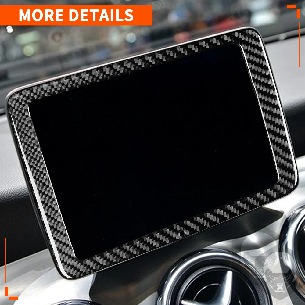 For Mercedes-Benz CLA C117 2014-2018 GLA X156 2015-2019  Water Cup Holder Display Tuyere Carbon Fiber Accessories