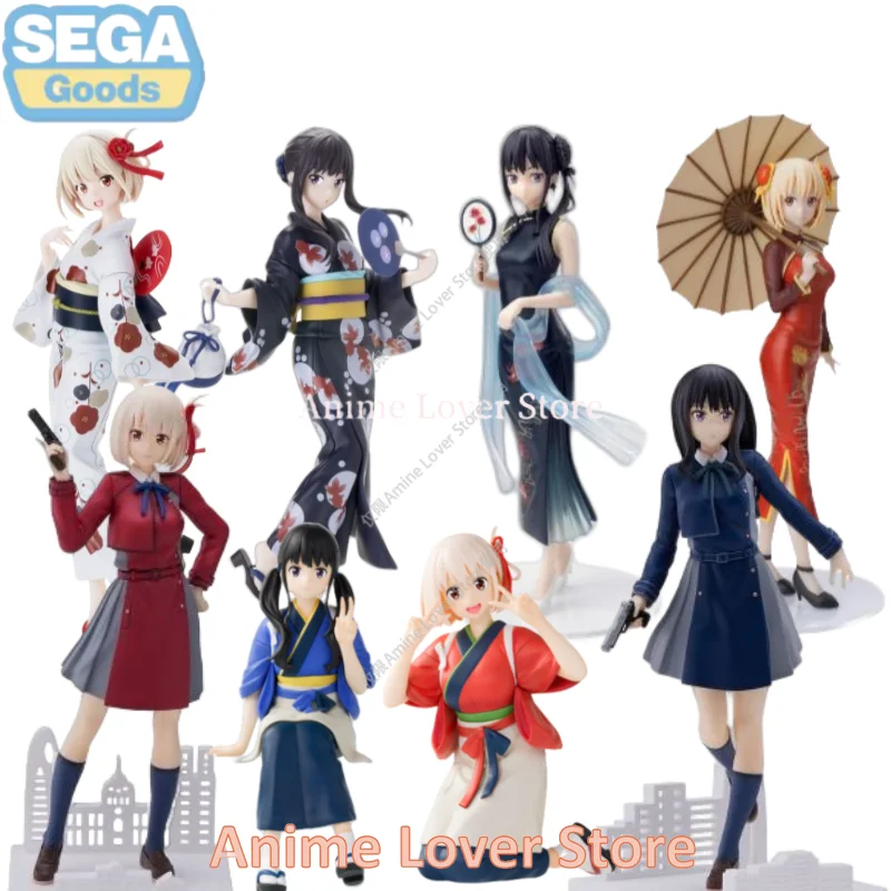 В наличии SEGA Original PM Chokonose Luminasta Lycoris Recoil аниме фигурка Nishikigi Chisato экшн-фигурки игрушки для детей подарки