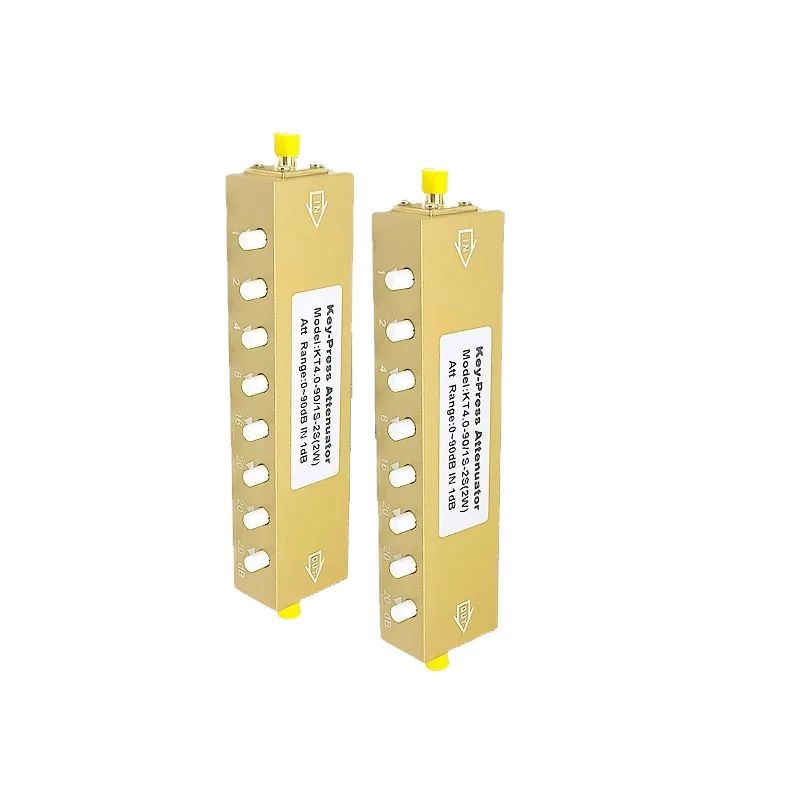 SMA type button adjustable attenuator SMA-KK DC-2.5/3/4GHz 0-30/60/90dB 2/5W RF variable attenuator key-press signal attenuator