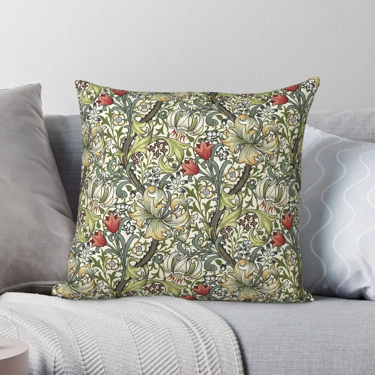 Наволочка William Morris Honeysuckle с цветочным узором, полиэстер, лен, бархат, креативный декор на молнии, чехол для автомобильной подушки 18 дюймов