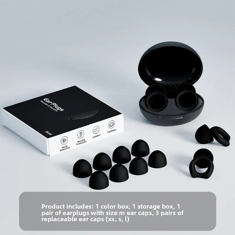 Super Strong Specialized Silicone Earplugs for Sleeping, Non-expanding, Noise-reducing, Ultra-quiet Earmuffs, Anti-snoring