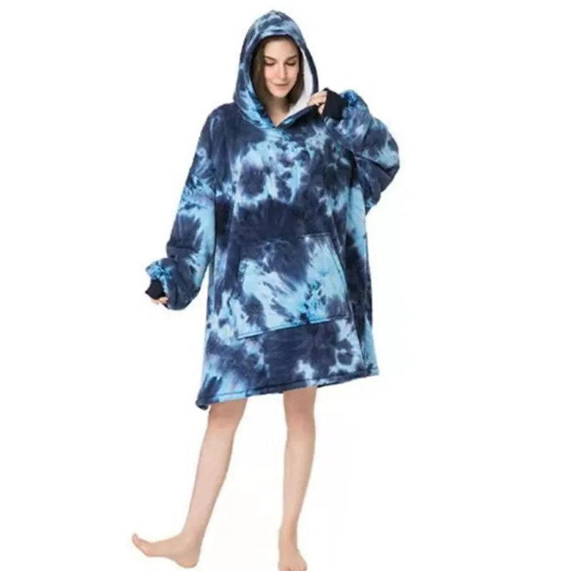 Tie-dye blue lazy suit