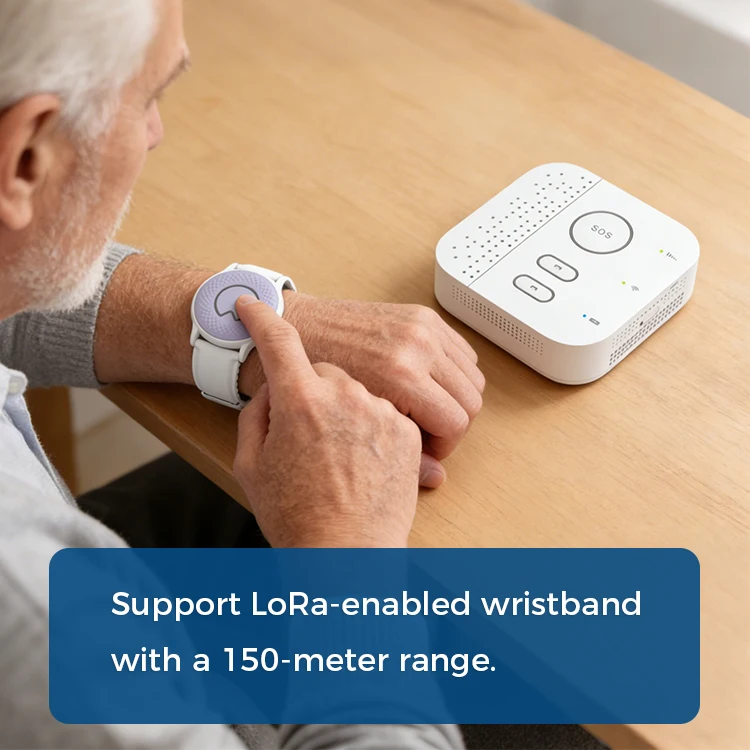 W204 Long-range RF Wristband/Pendant Compatible with EV-H606 Home Security Gateway and EV-12 Personal Alarm