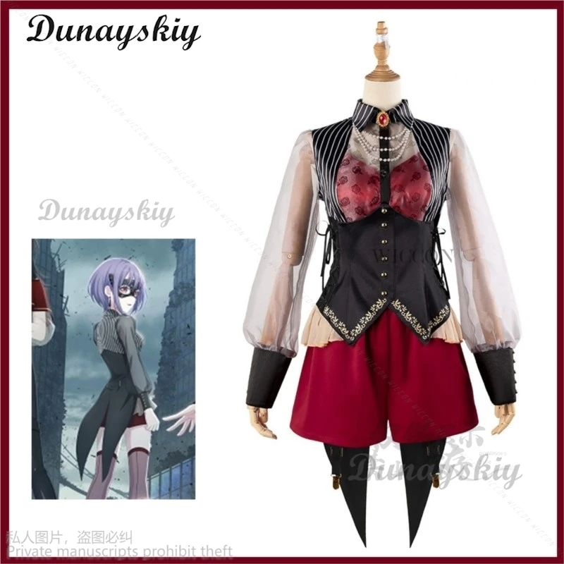 Anime BanG réplique! Nyamu Yutenji Amoris Cosplay Costume pour femme, AveMujica Swmatte, Queue, Uniforme, Robe de soirée, Sexy, Carnaval, Lolita