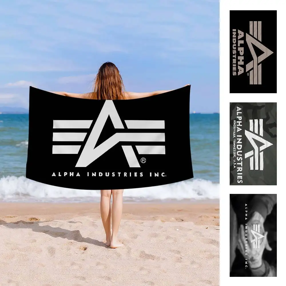 Alpha La Industries Microfiber Printed Beach Towel Mountain Climbing Yoga Beach Swimming Running Absorbent Soft Towel