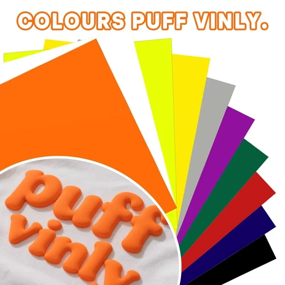 New Easy To Cut 3D Puff Heat Transfer Vinyl DIY Craft Supplies 25*30CM Iron on Vinyl PU HTV Printing Lettering Film T-shirt