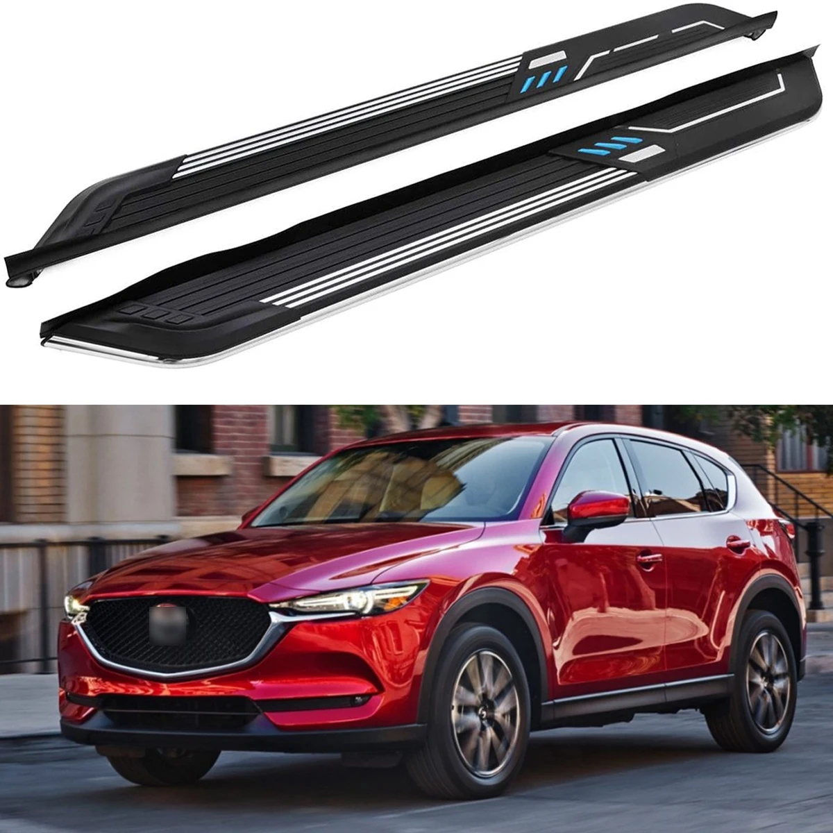 

Fits for 2022 2023 Mazda CX50 CX-50 Fixed Side Step Running Board Nerf Bar