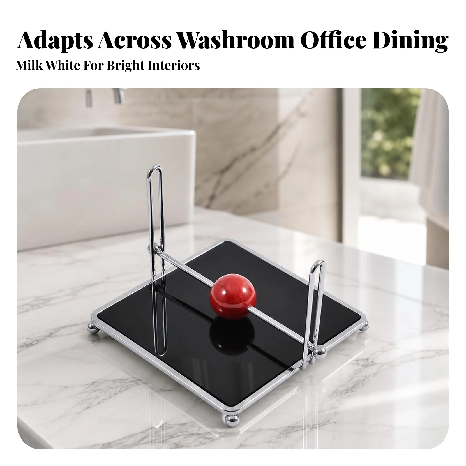 Tabletop Tissue Stand Sturdy Tissue Holder with Metal Frame Napkin Stand with Ball Feet Elegant Dispenser Long-Lasting
