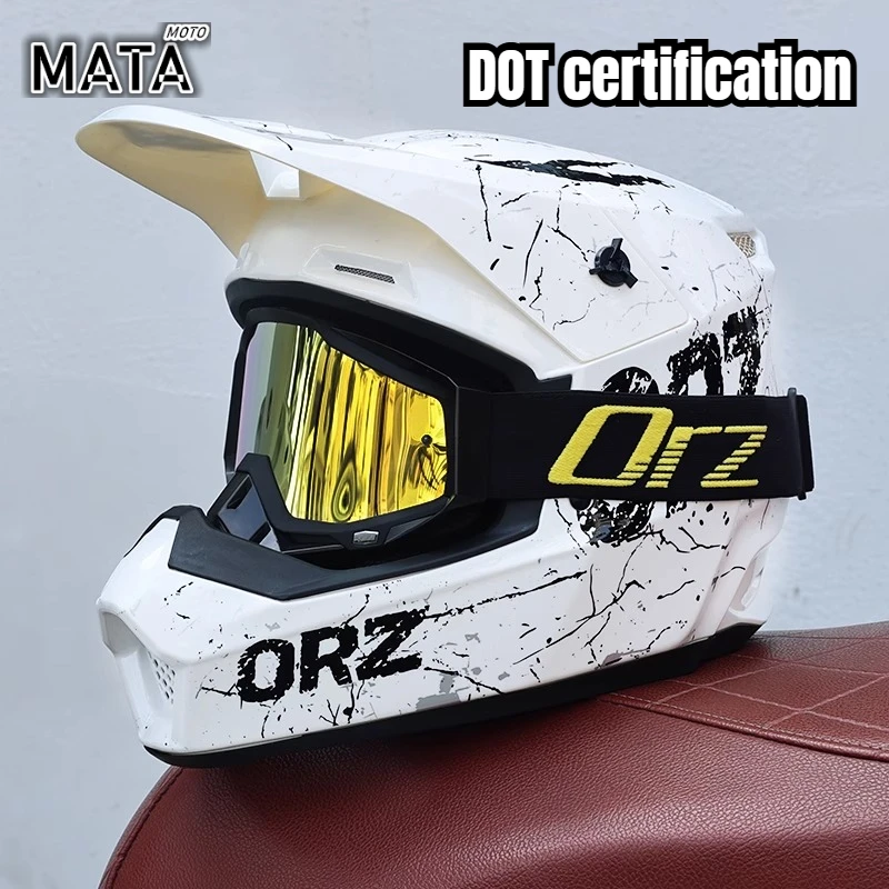 

Motorcycle Go Kart Off-road Helmet Bike Downhill AM DH Off Road Helmet Racing Classic Motorcycle Original Enduro Goggles DOT