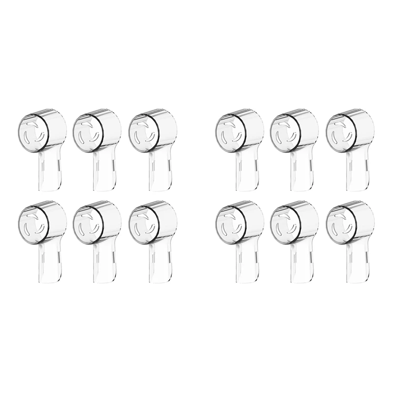 12 Pack Toothbrush Heads Dustproof Cover Compatible For Oral B, Fits For Oral-B IO Series, Convenient Travel, Grey