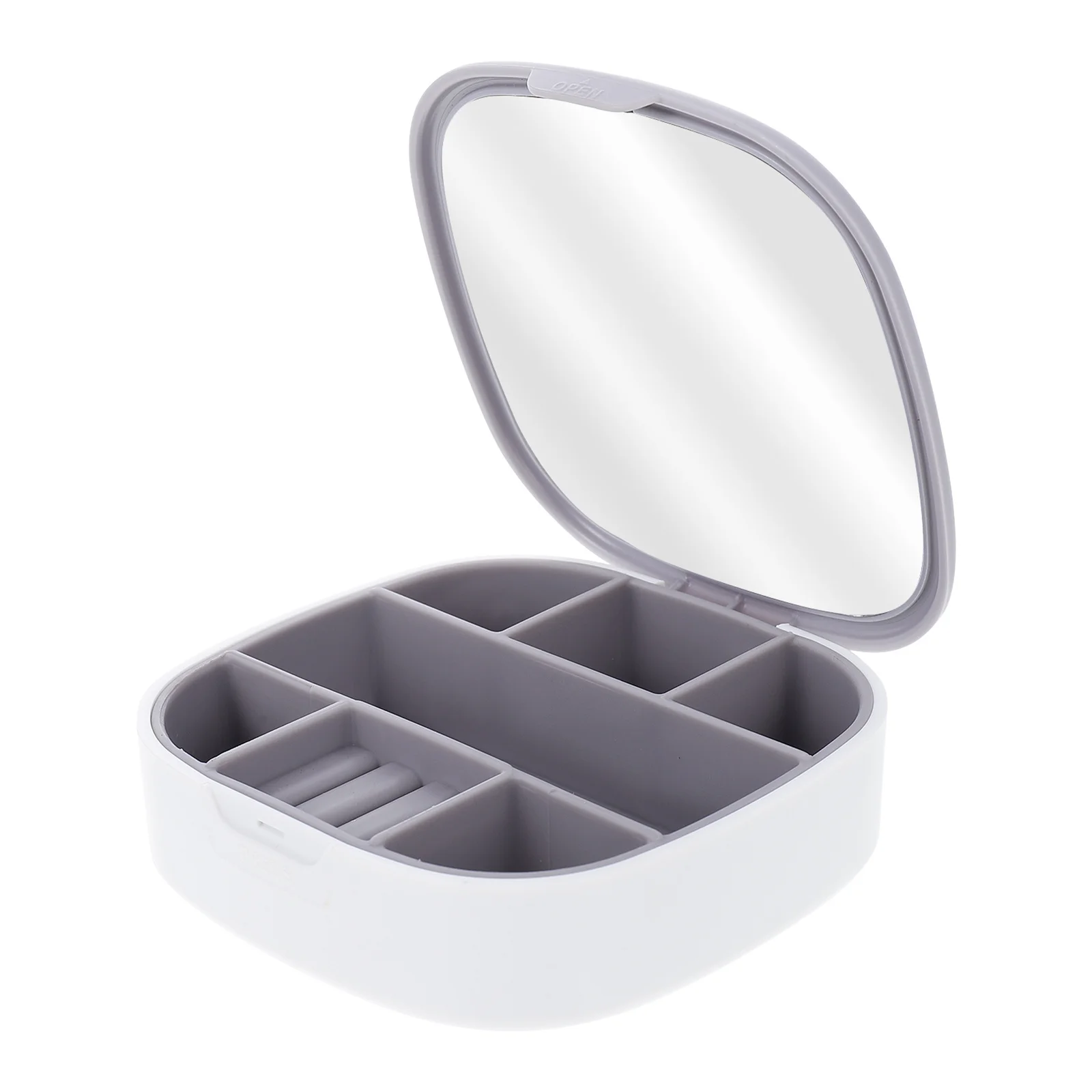 

Portable Jewelry Box Multi-Grid Storage Holder For Earrings Necklaces Bracelets Organizer Case Container Display