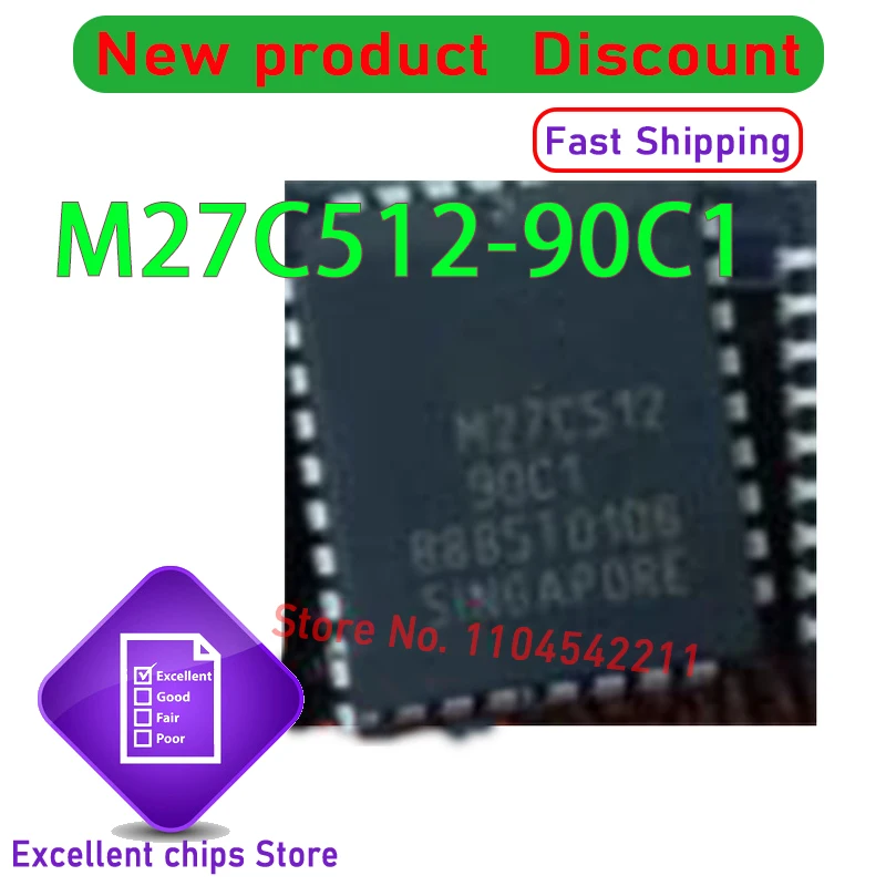 (5-10piece) 100% New M27C512-90C1 M27C512 M27C51290C1 PLCC32 Chipset
