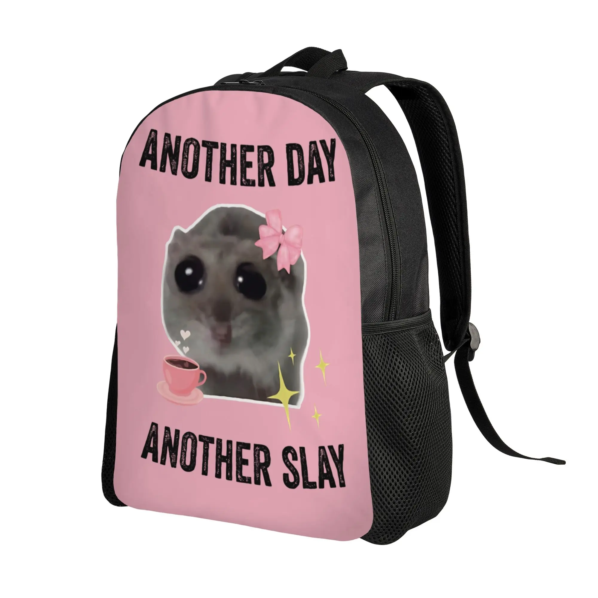 Sad Hamster Another Day Another Slay  Backpack Female  Big Backpacks Polyester Kawaii School Bags Cycling Designer Rucksack
