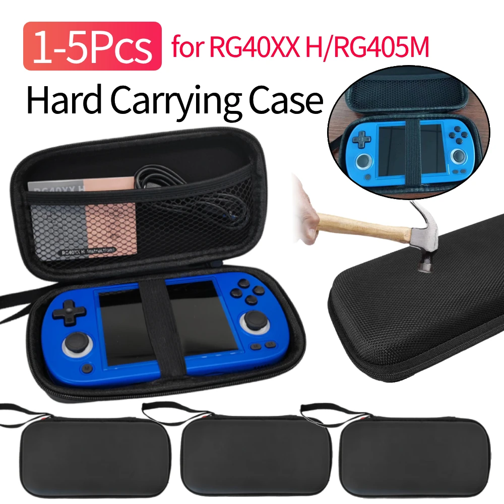 

EVA Hard Carrying Case Waterproof Shockproof Travel Protective Handbag with Hand Strap for ANBERNIC RG40XX H/RG405M Game Console