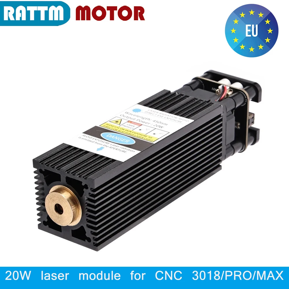 

【EU】20W Fixed Focus Laser Head With TTL PWM For CNC 3018 PRO MAX Engraving Machine Laser Module For CNC Cutting MDF