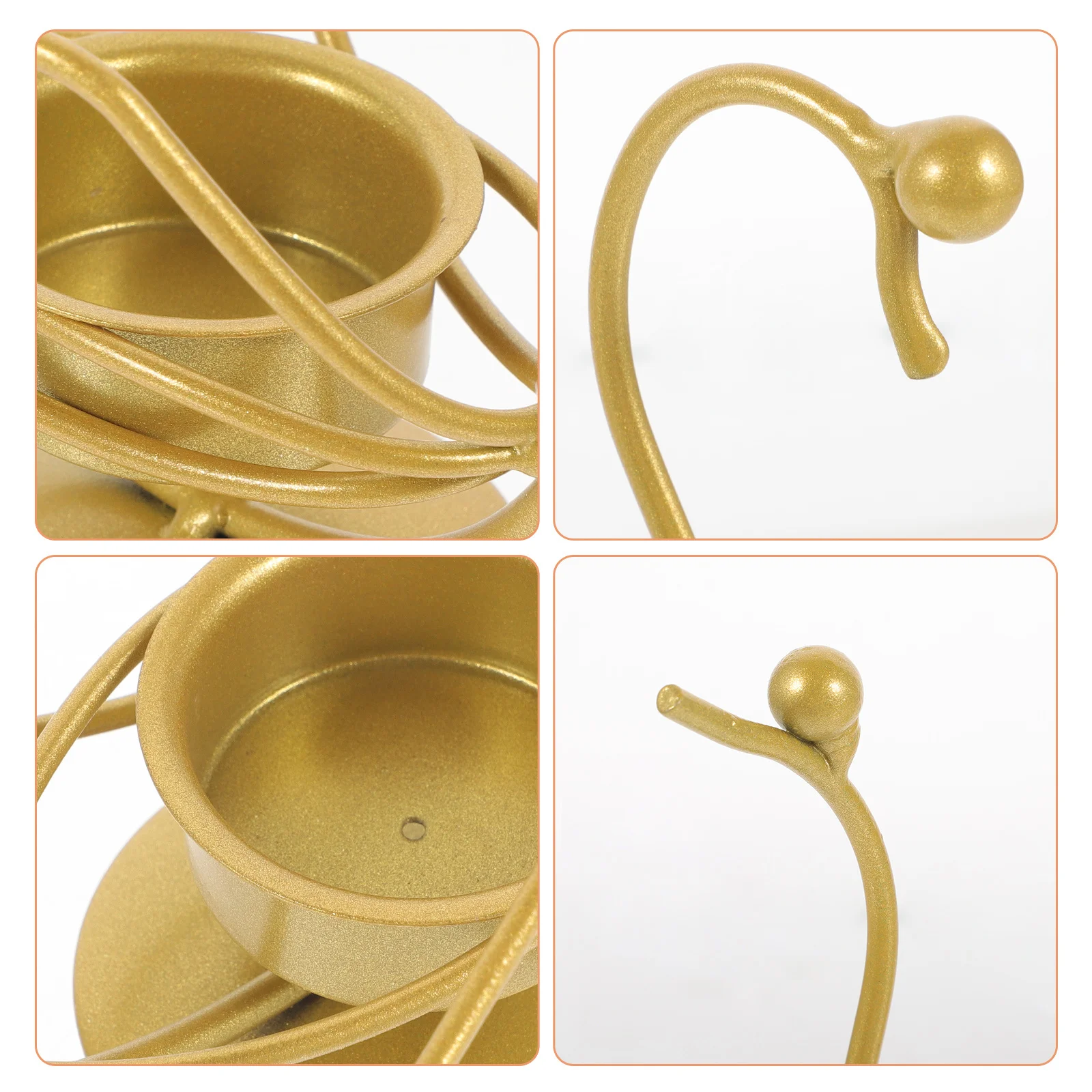 

2Pcs Holders Metal Iron Vintage Decorative Candlestick Holder Table Centerpiece Wedding Party Dining Room Decor