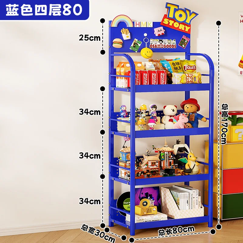 غرفة المعيشة، غرفة النوم، الدراسة، لوحة خلفية سميكة، أربعة طوابق زرقاء، خزائن من الأرض إلى السقف، خزائن