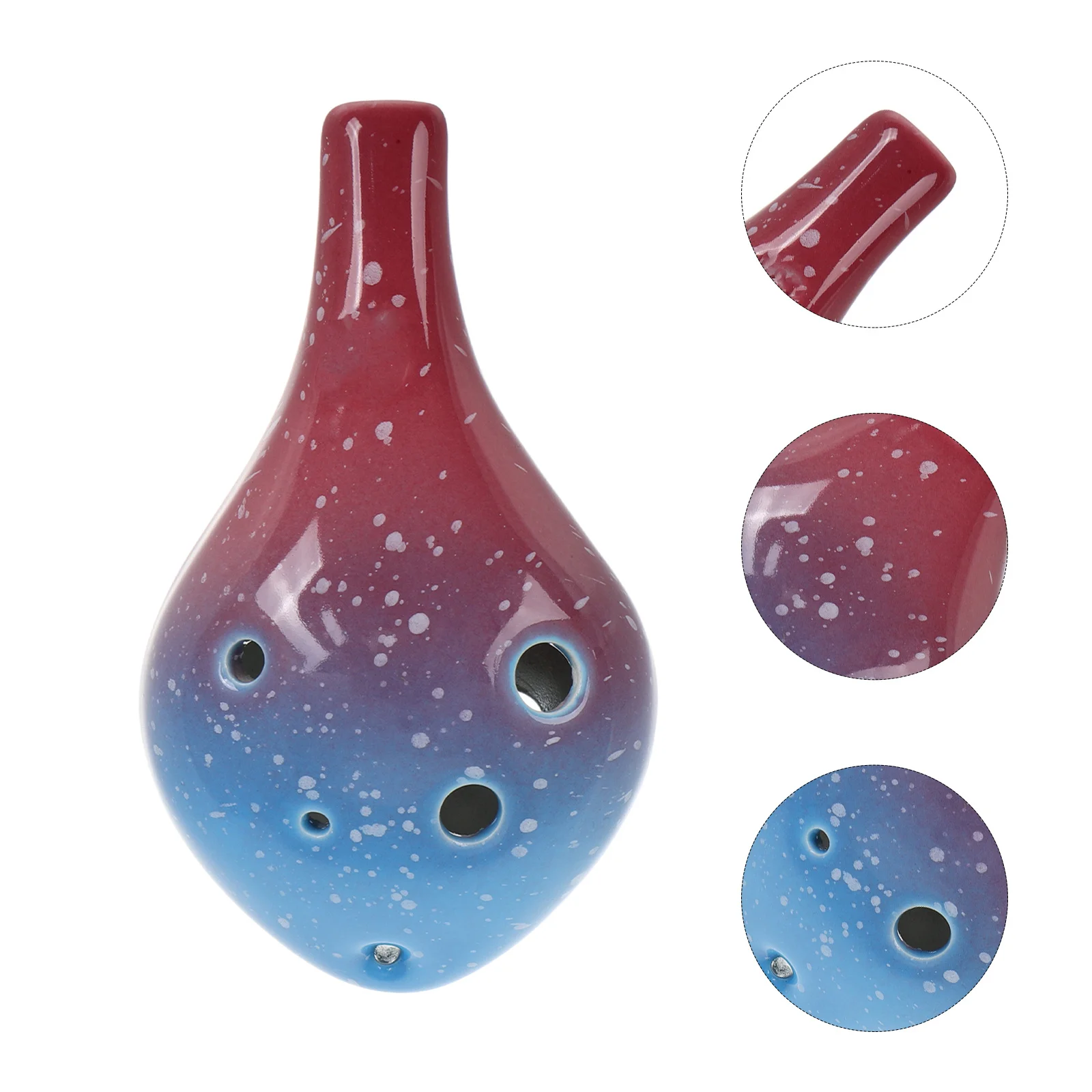 

6-Hole Ocarina Ceramic Vintage Style for Beginners and Experienced Players Durable Polished Rich Deep Tones Decorative