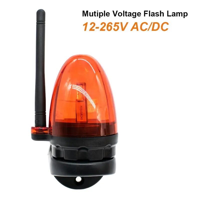 PHILE-Wall Mount Outdoor LED Alarm Light 12V-265V Strobe Flashing Light Emergency Warning Lamp For Gate Opener