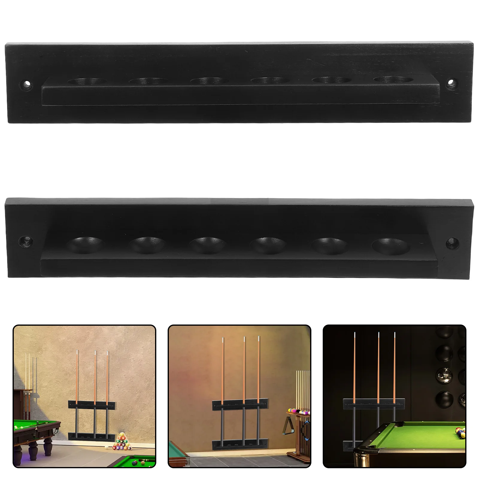 

Настенное крепление из массива дерева, стойка для бильярдных кий, 6-держатель для хранения киев, держатель для бильярдных кий, экономия места, Т-образная форма, органайзер для бассейна