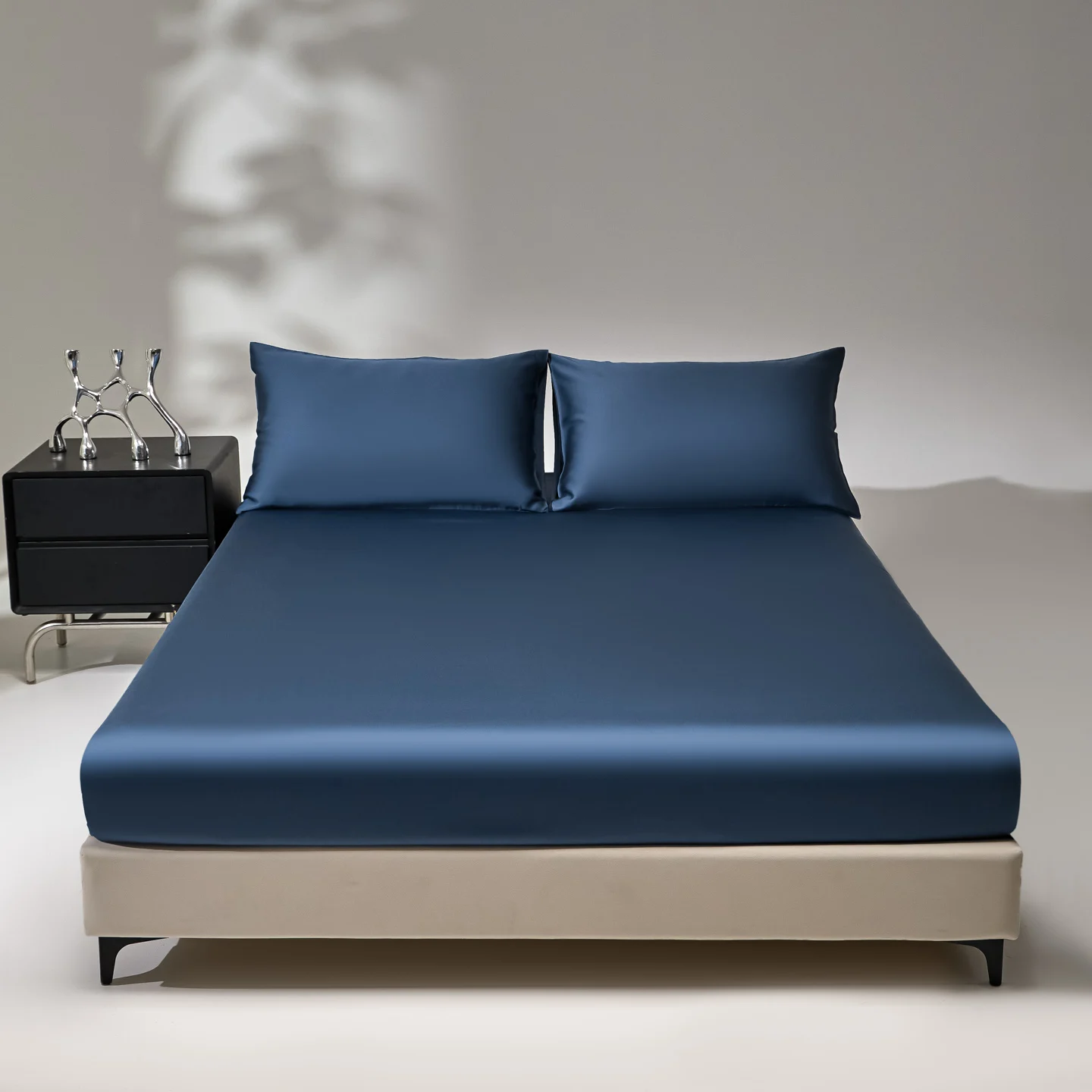 1PC Mulberry Silk Fitted Sheet Natural Silk Bed Sheet Queen King Size Bed Cover Customized Size Luxury High-End Silk Bedding