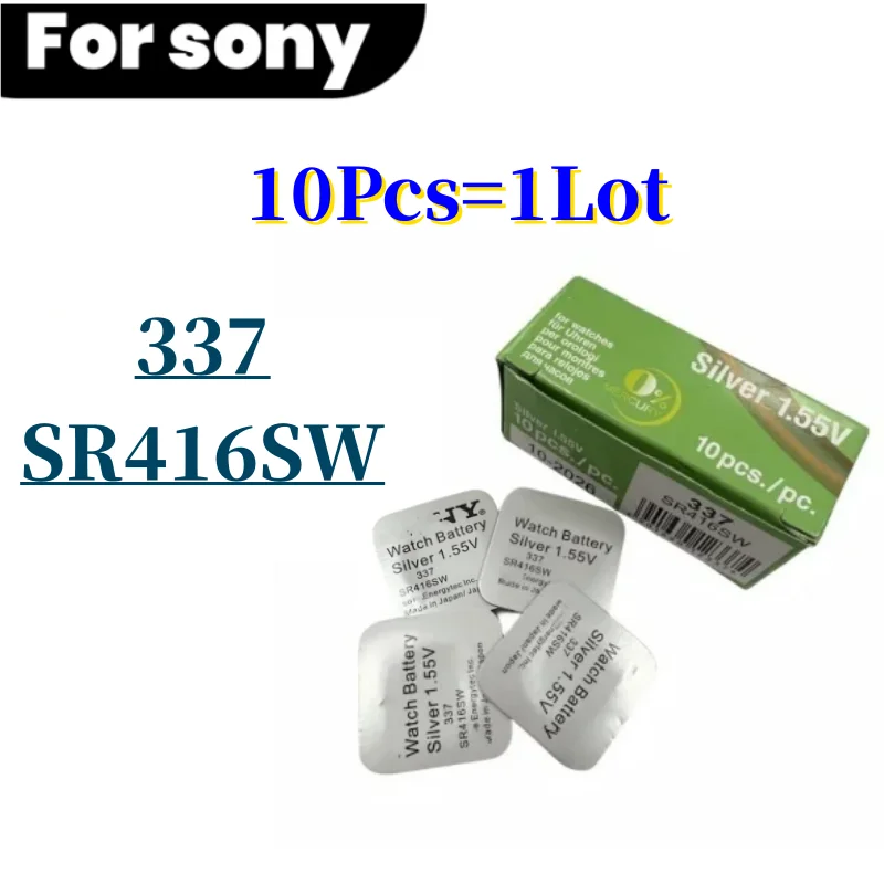 10-50Pcs For SONY 337 SR416SW AG6 LR416 337A Silver Oxide Button Cell Batteries For LED Headphone Watch Batteries