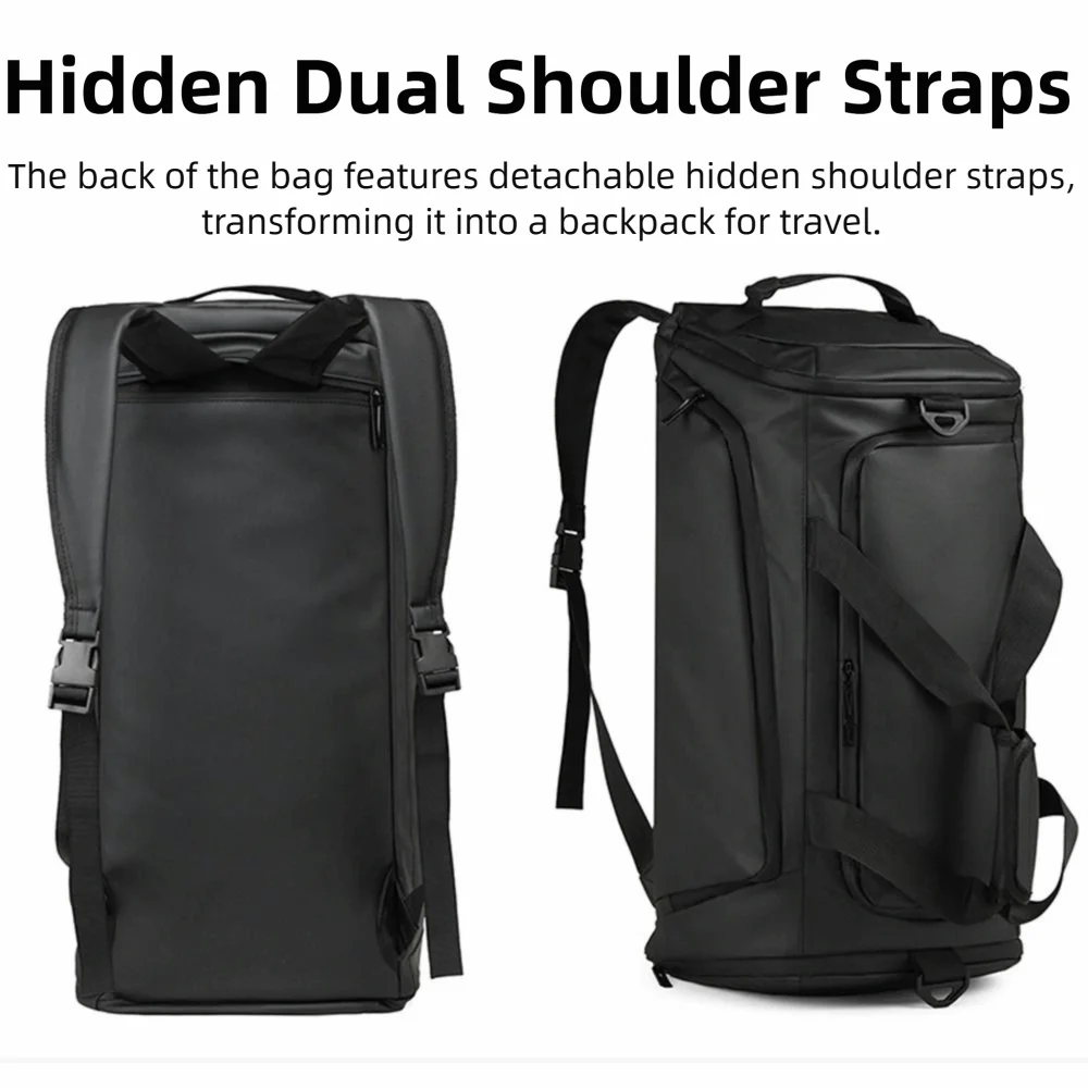 Casual Travel Duffel Bag Wet Dry Separation Large Capacity Travel Luggage Handbag Wear Resistant Business Trip Gym Shoulder Bag