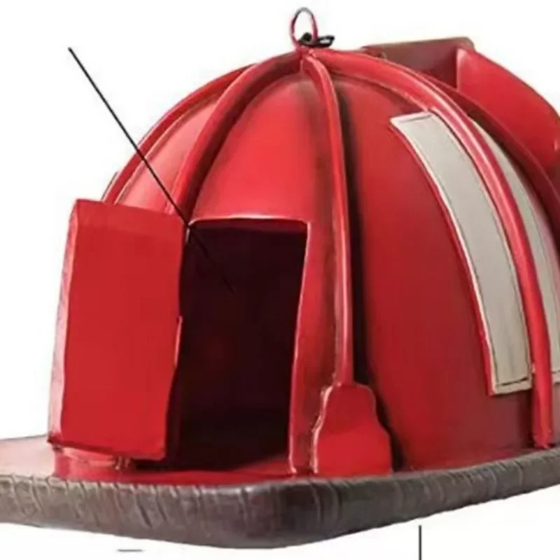 

New Fire Helmet Retro Bird's Nest Decoration Courtyard Decoration Bird's Nest Firefighter Hat Bird's Nest Outdoor