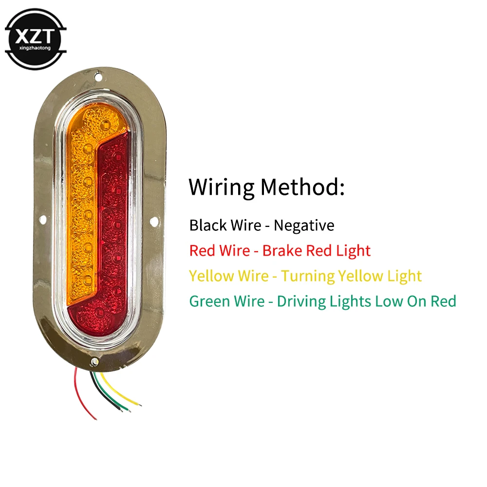 12LED Oval Corner Side Marker LED Lights Outline Lamp Truck Trailer Van Bus 12V-24V Yellow Red Indicator Rear tail light 10pcs 24v car truck side marker lights signal indicator lamp warning tail light 3 modes trailer lorry scania truck accessories