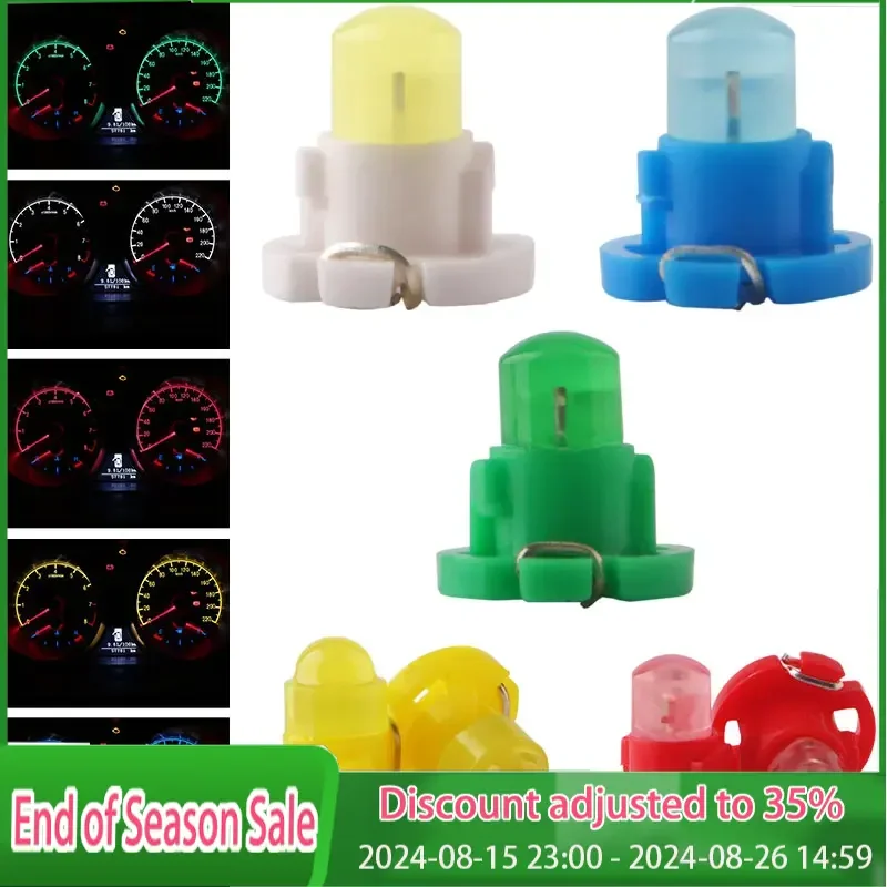 Светодиодные Предупреждающие индикаторы T4.2 COB для приборной панели, 12 В, лампы с кластером внутренних инструментов белого, синего, розового цвета, 10 шт.