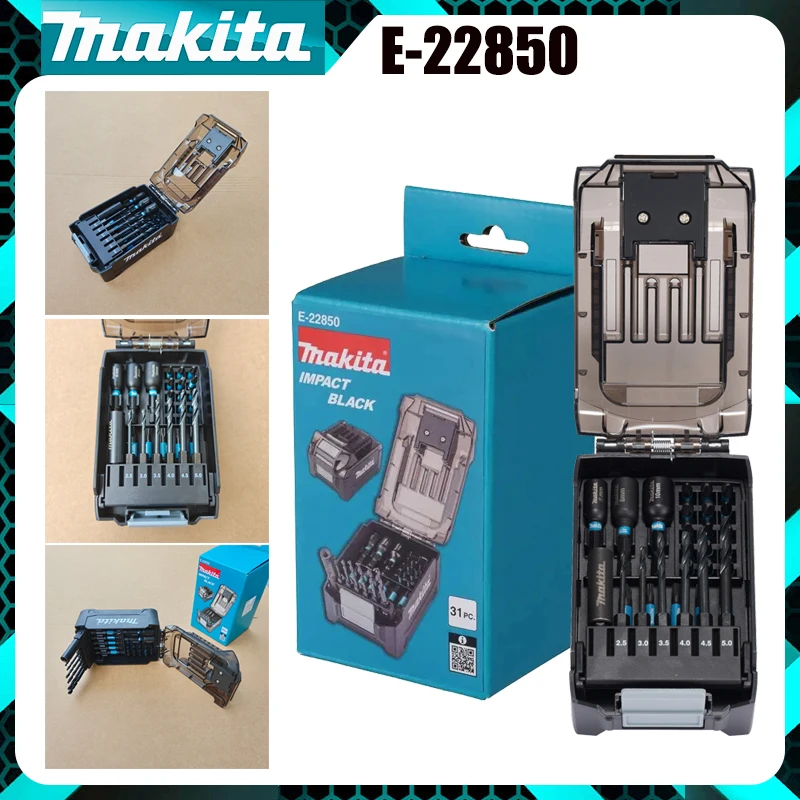 Makita E‑22850 31‑Piece Impact‑Resistant Drill & Screwdriver Bit Kit, Multi‑Function Bits Set with Hard Storage Case