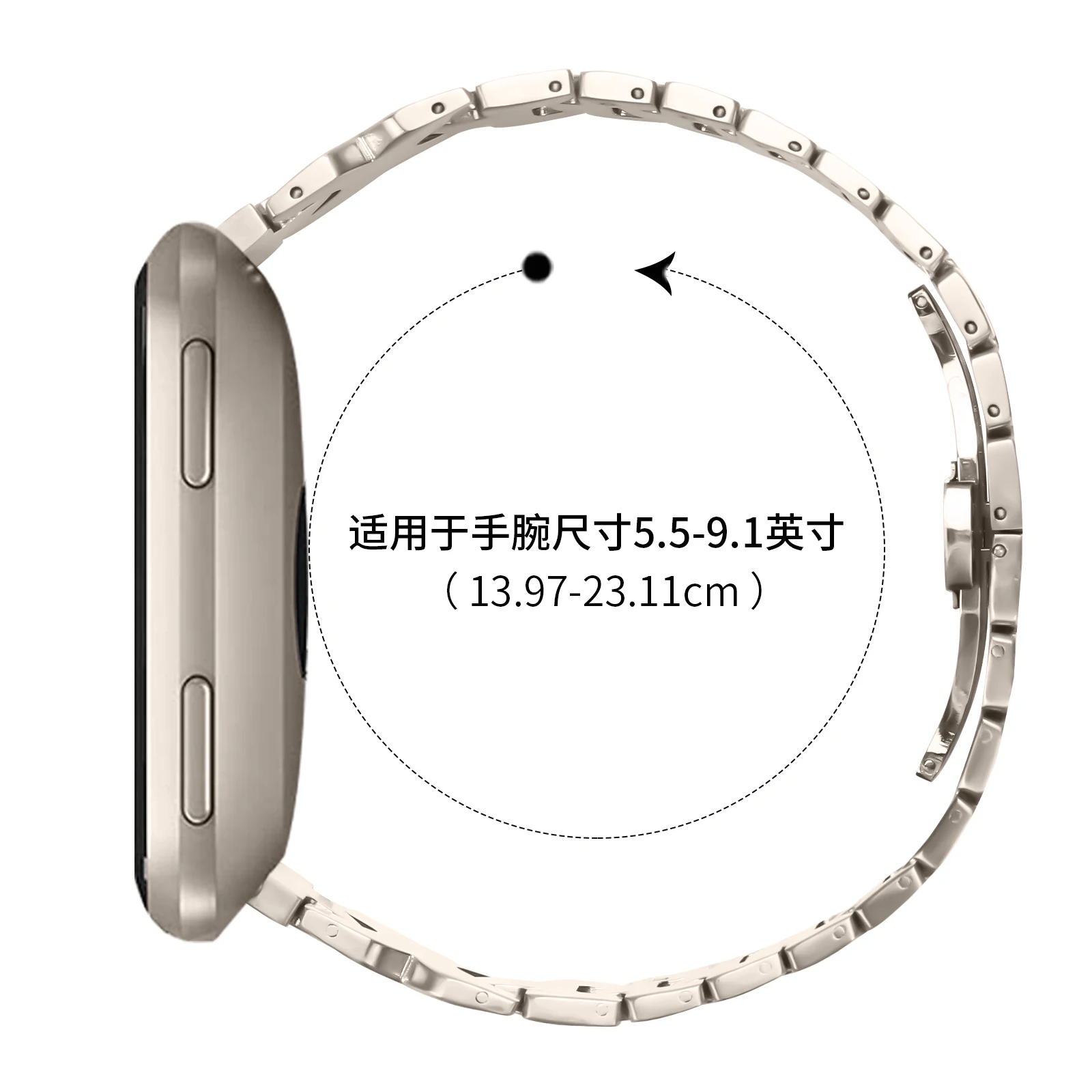 ステンレス鋼の時計ストラップ Fitbit Versa バンド時計バンド交換金属 Fitbit Versa2 ブレスレットリストバンドアクセサリー