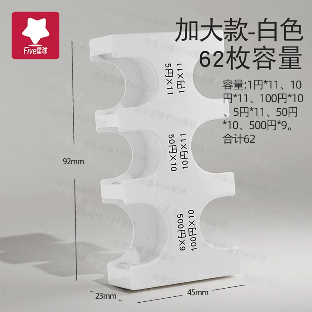 62 pieces capacity-white