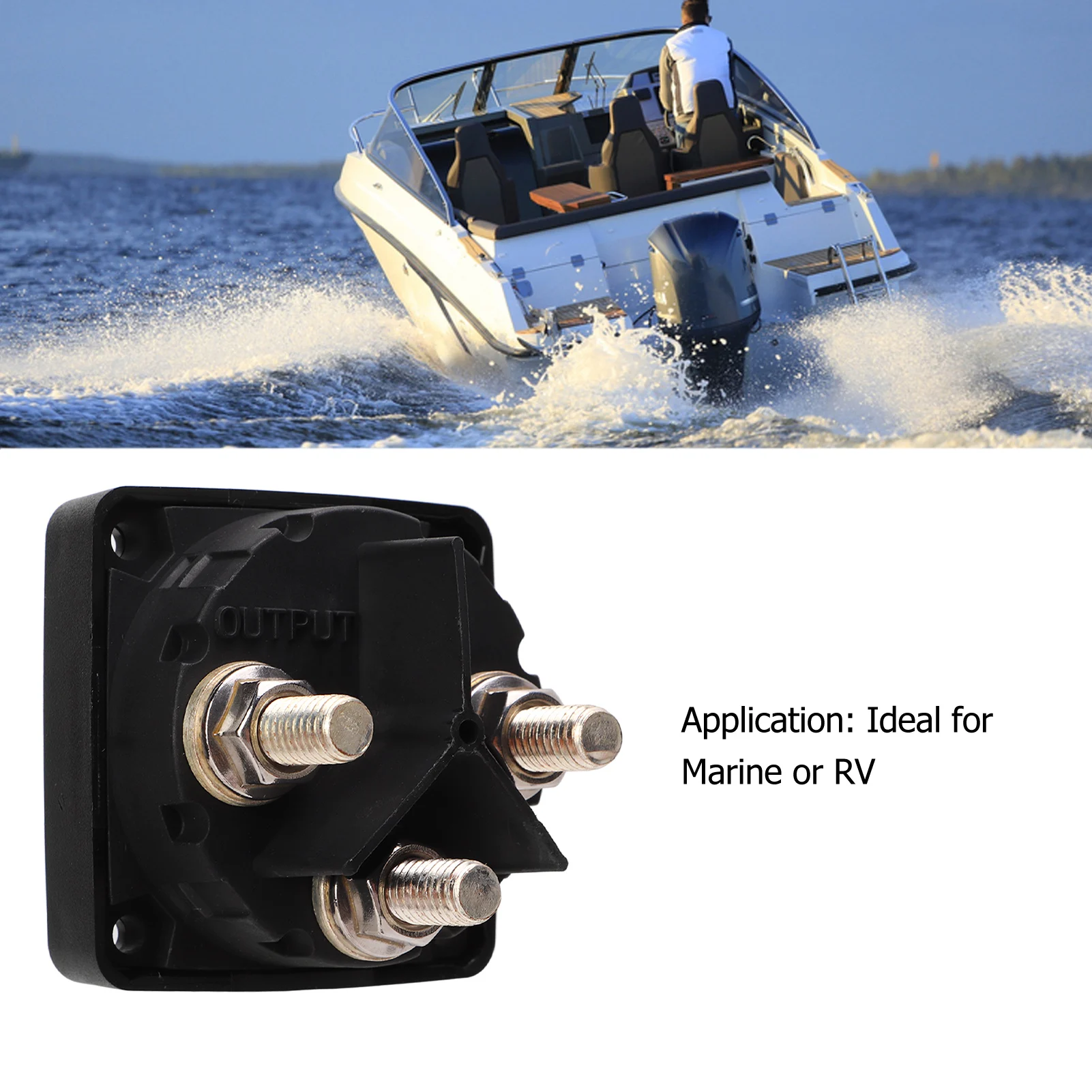 300A Battery Selector  Heavy Duty 3 Position Marine Battery Cut Off  for RV Boat Marine Battery Cut Off