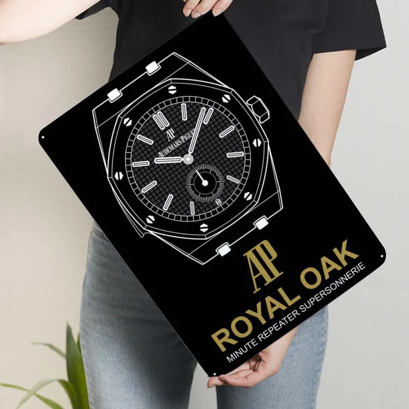 AP Royal Oak Watches Poster Room Decoration Tin Plaques Wall Art Metal Sign for Wall Decoration Home Decor Coffee Bar Dekoration