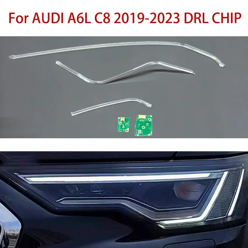 white Daytime running Car Headlight DRL CHIP Light Tube Chip Ballast Module Maintenance Parts Angel Eyes FOR AUDI A6L C8 19-2023
