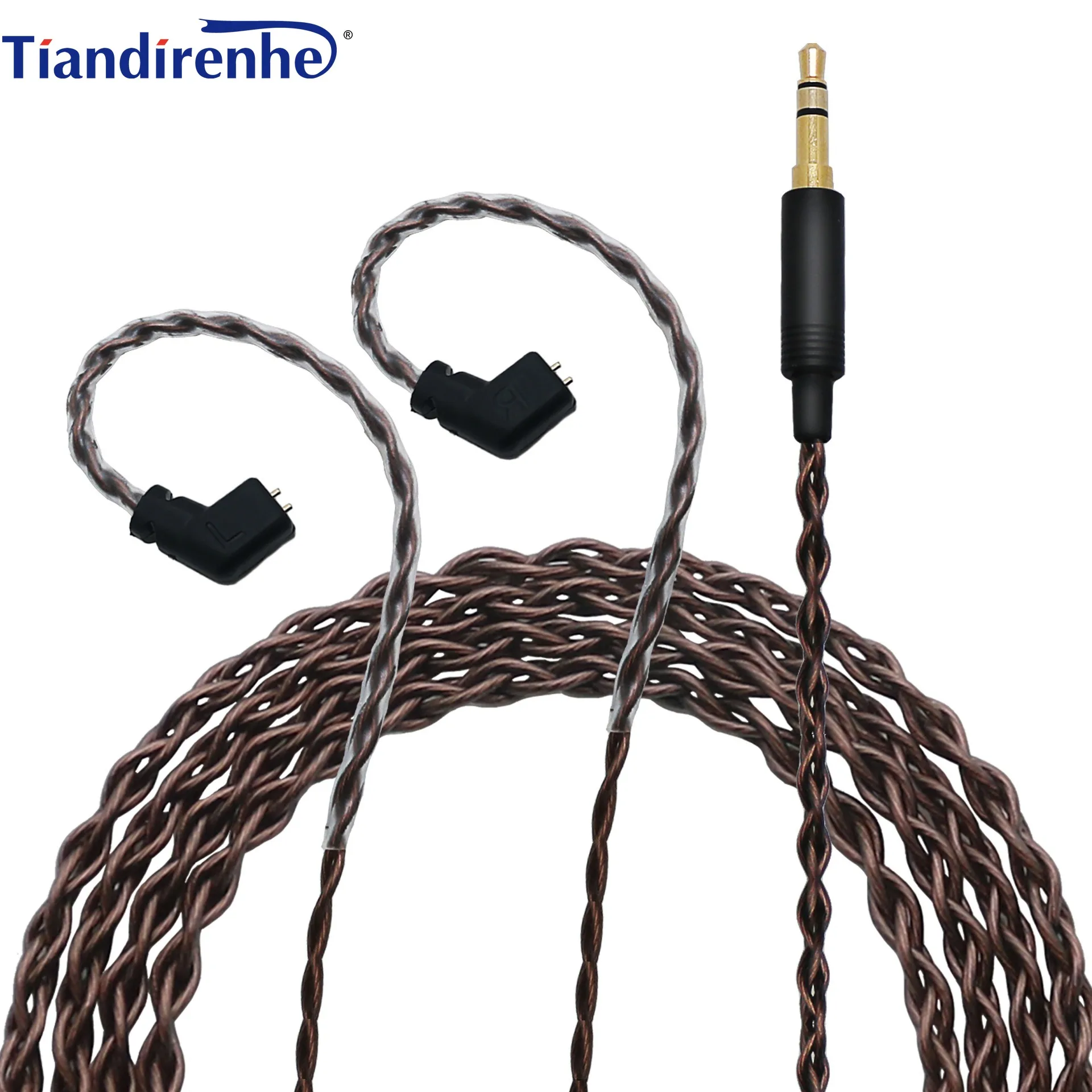 Tiandirenhe cabo de áudio mmcx qdc a2dc 0.78 im ie80 tfz ie100 200 300 400 500 600 ie900 cabo de atualização de fone de ouvido de cobre livre de oxigênio