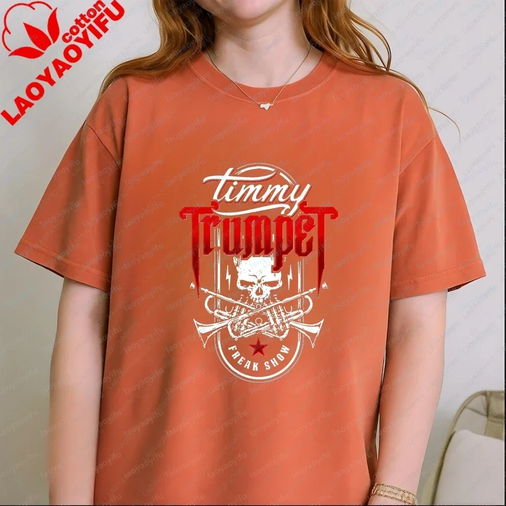 Newly launched Timmy Trumpe loose, neutral, classic cotton top suitable for both men and women, large size T-shirt