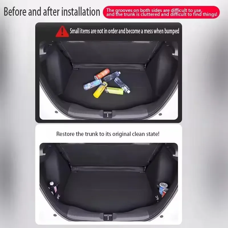Organizador de Maletero para Chery Tiggo 8 Pro 2022~2026, Separador Lateral de Maletero Reforzado, Caja de Almacenamient