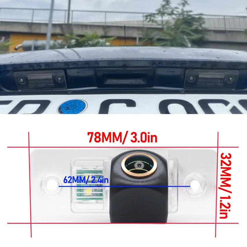 Rear View Camera For Skoda Fabia Combi 6Y MK1 5J MK2 1999~2014 CCD Night Vision Backup Camera License Plate Camera Golden Lens view 2